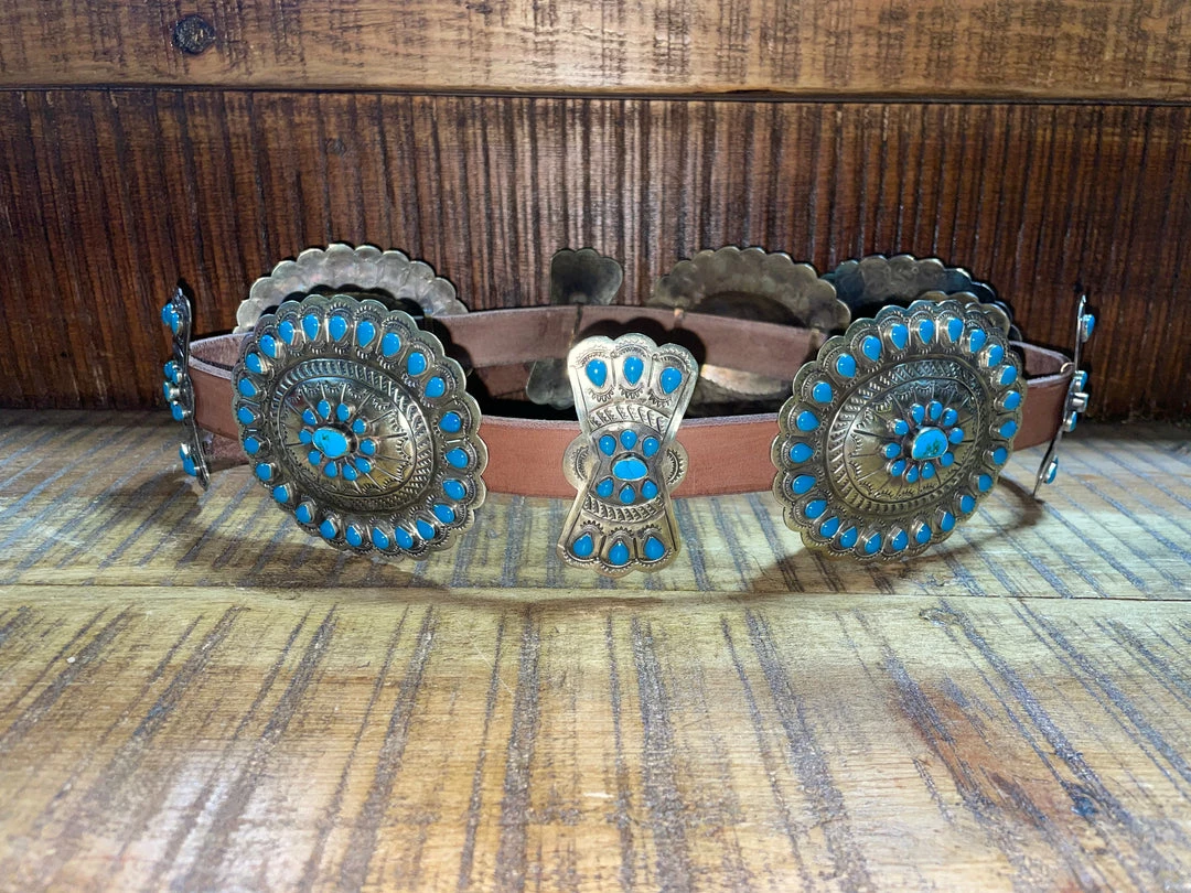 The Ranch House Barbosa Rainbow Concho Belt 6 The Ranch House Barbosa Rainbow Concho Belt