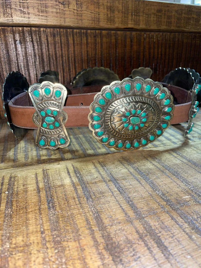 The Ranch House Barbosa Rainbow Concho Belt 7 The Ranch House Barbosa Rainbow Concho Belt