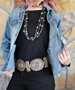 The Ranch House Barbosa Rainbow Concho Belt 10 The Ranch House Barbosa Rainbow Concho Belt