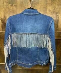 Denim Rhinestone Cowgirl Scully Jean Jacket