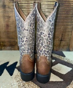 Ariat Round Up Metallic Leopard Boots
