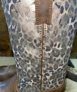 Ariat Round Up Metallic Leopard Boots