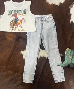 Judy Blue Slim Fit With Yo Cute Acid Wash Jeans