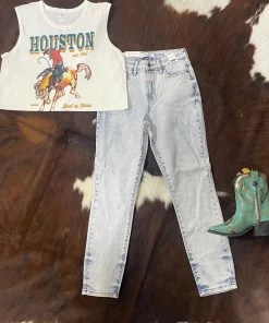 Judy Blue Slim Fit With Yo Cute Acid Wash Jeans