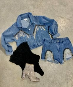 The Ranch House Gwen Rhinestone Denim Jacket