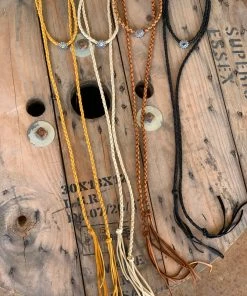 The Ranch House Accessories Deerskin Concho Wrap Necklace