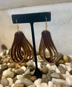 The Ranch House What Goes Around Leather Earrings Accessories