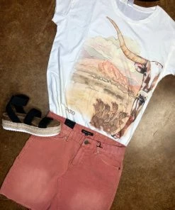 The Ranch House Tops Louis The Longhorn Graphic T-Shirt