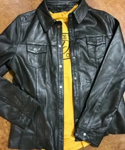 The Ranch House Scully Leather Snap Front Jacket Outerwear