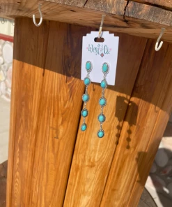 West & Co. Accessories Turquoise Drop Post Earrings