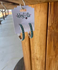 West & Co. Hoopin' Turquoise Hoops