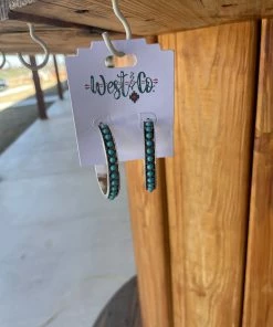 West & Co. Hoopin' Turquoise Hoops