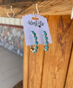 West & Co. Accessories Turquoise Space Cowgirl Hoops