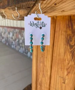 West & Co. Accessories Turquoise Space Cowgirl Hoops