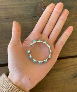 West & Co. Accessories Turquoise Space Cowgirl Hoops