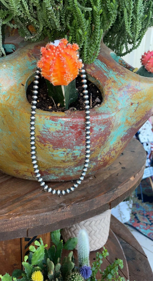 The Ranch House Silver Pearl Necklace 3 The Ranch House Silver Pearl Necklace