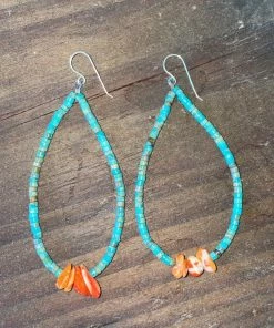 The Ranch House Accessories Spiny Turquoise Earrings