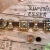 The Ranch House Brown Textured Belt With Turquoise Conchos Accessories 1 The Ranch House Brown Textured Belt With Turquoise Conchos Accessories