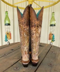 Corral Romance And The Rose Tall Boot - Chocolate/Sand