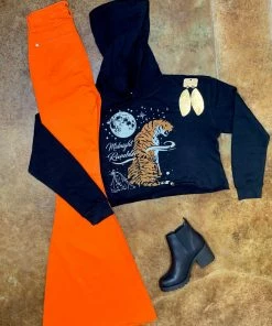 The Ranch House Midnight Rambler Crop Hoodie