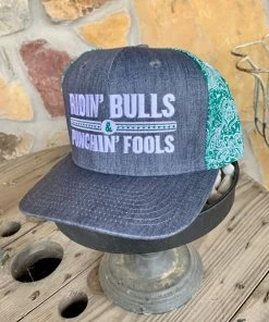 The Ranch House Hats Ridin' Bulls Punchin Fools Cap By Dale Brisby