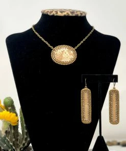 The Ranch House Sale Bronze Oval Python Necklace