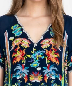 The Ranch House Sale Johnny Was Blue Sky Top - Navy 7 The Ranch House Sale Johnny Was Blue Sky Top - Navy