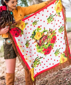 The Ranch House Santa Barbara Fringe Scarf Wild Rags/ Scarves