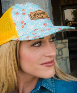 The Ranch House STS Paisley And Leather Cap