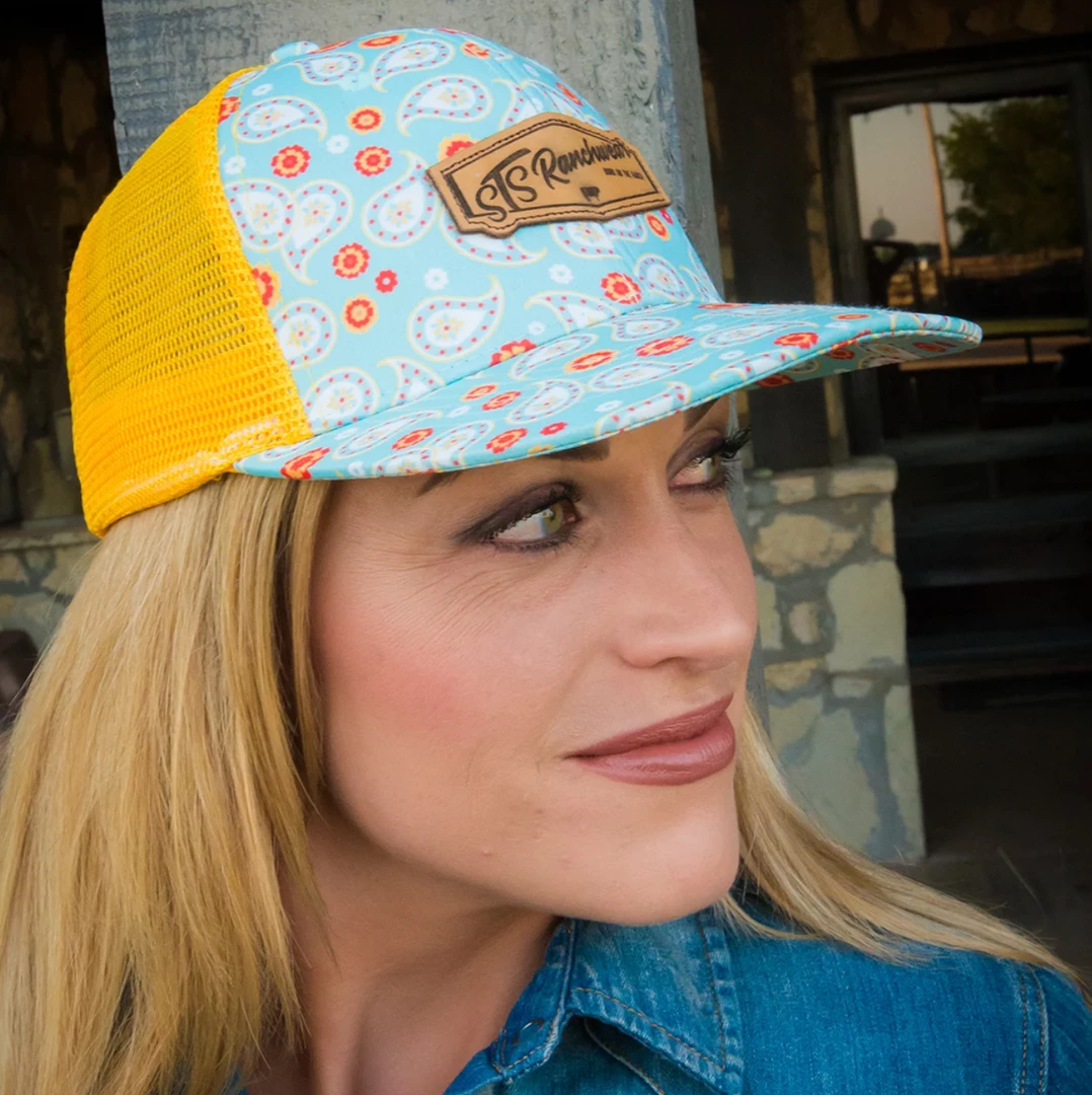 The Ranch House STS Paisley And Leather Cap 3 The Ranch House STS Paisley And Leather Cap