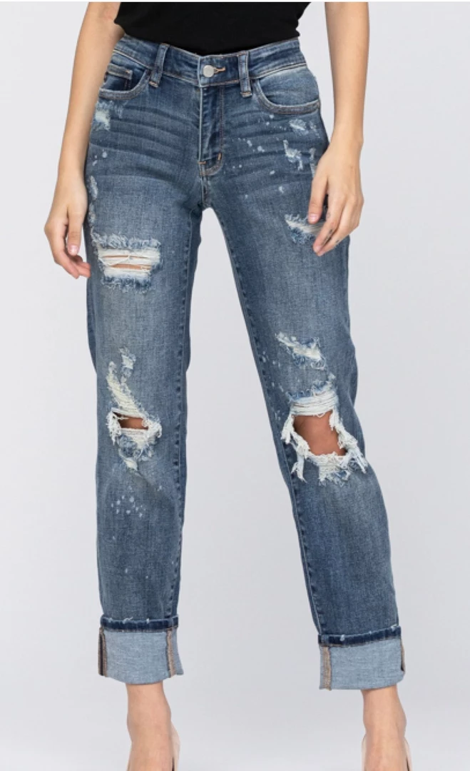 The Ranch House Judy Blue Bleach Splashed Boyfriend Jeans Women 5 The Ranch House Judy Blue Bleach Splashed Boyfriend Jeans Women