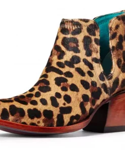 The Ranch House Ariat Dixon Haircalf Leopard Bootie Shoes