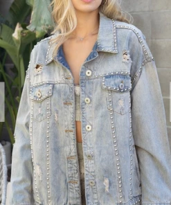 The Ranch House Better With Studs Denim Jacket Women