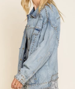 The Ranch House Better With Studs Denim Jacket Women