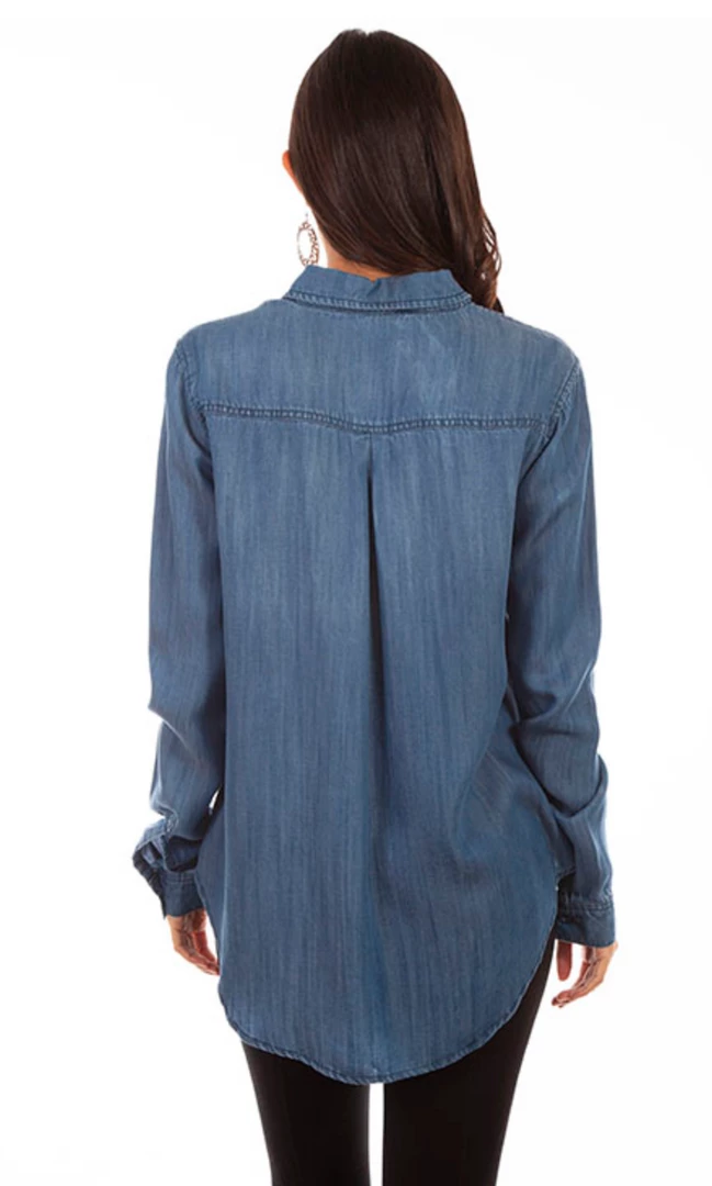 The Ranch House Women Scully Fringe Denim Top 4 The Ranch House Women Scully Fringe Denim Top