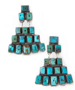 The Ranch House Sale Double D Turquoise Pyramid Earrings