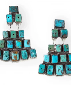 The Ranch House Sale Double D Turquoise Pyramid Earrings