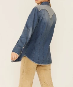 The Ranch House Collections FLARA INDIGO CACTUS SHIRT