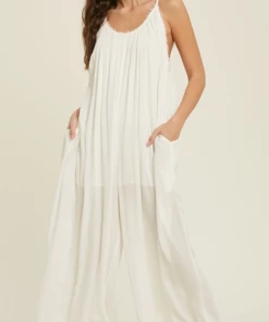 The Ranch House Ivory Woven Jumpsuit Women