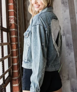 The Ranch House Heart Back Bling Jacket