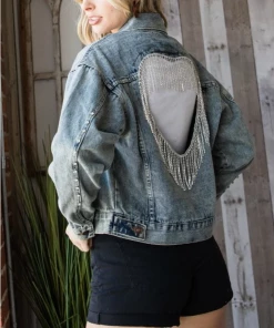 The Ranch House Heart Back Bling Jacket