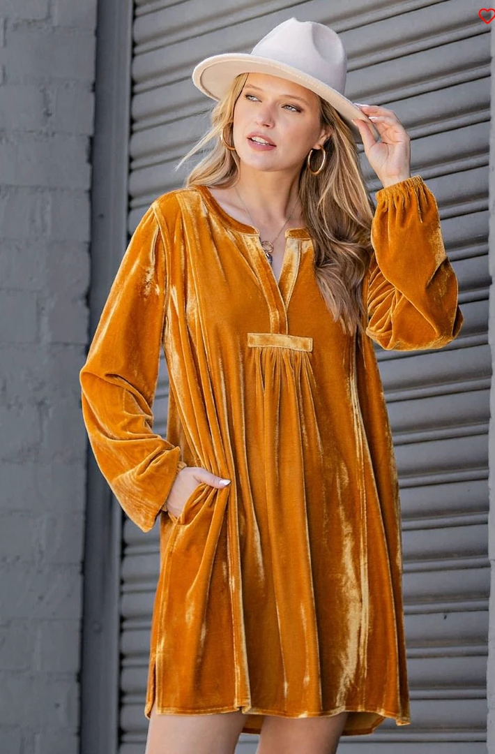 EASEL Classic Velvet Tunic Dress 3 EASEL Classic Velvet Tunic Dress