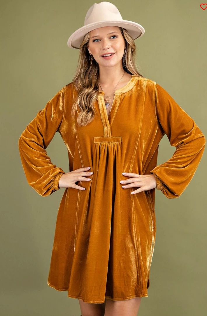 EASEL Classic Velvet Tunic Dress 4 EASEL Classic Velvet Tunic Dress