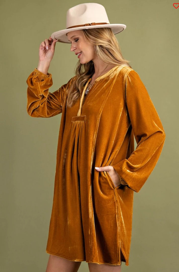 EASEL Classic Velvet Tunic Dress 5 EASEL Classic Velvet Tunic Dress