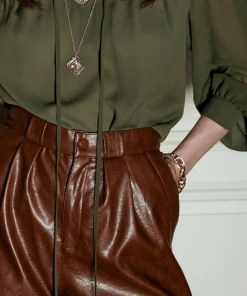 The Ranch House Women FAUX LEATHER MINI SHORT