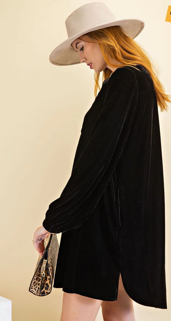 EASEL Classic Velvet Tunic Dress 11 EASEL Classic Velvet Tunic Dress