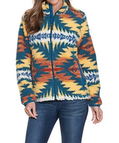 The Ranch House Pendleton Night Dance Teal Aztec Jacket Women