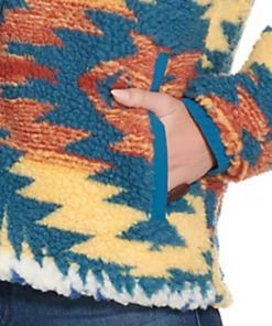 The Ranch House Pendleton Night Dance Teal Aztec Jacket Women