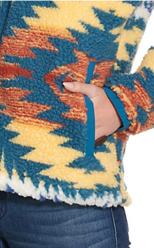 The Ranch House Pendleton Night Dance Teal Aztec Jacket Women 4 The Ranch House Pendleton Night Dance Teal Aztec Jacket Women