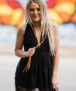 The Ranch House The Braided Bandit Leather Tassel Necklace - Medium Length